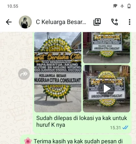 Pengiriman Papan Bunga Duka Sumberboto Wonotirto